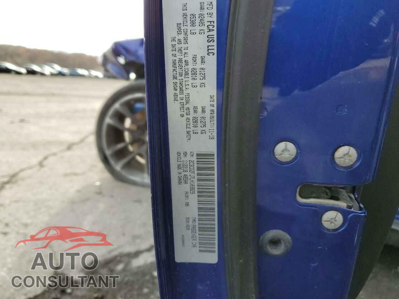 DODGE CHALLENGER 2020 - 2C3CDZFJ7LH103829