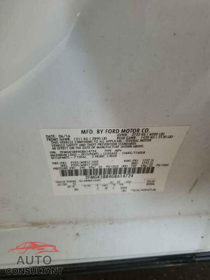 FORD FLEX 2016 - 2FMGK5B84GBA14724