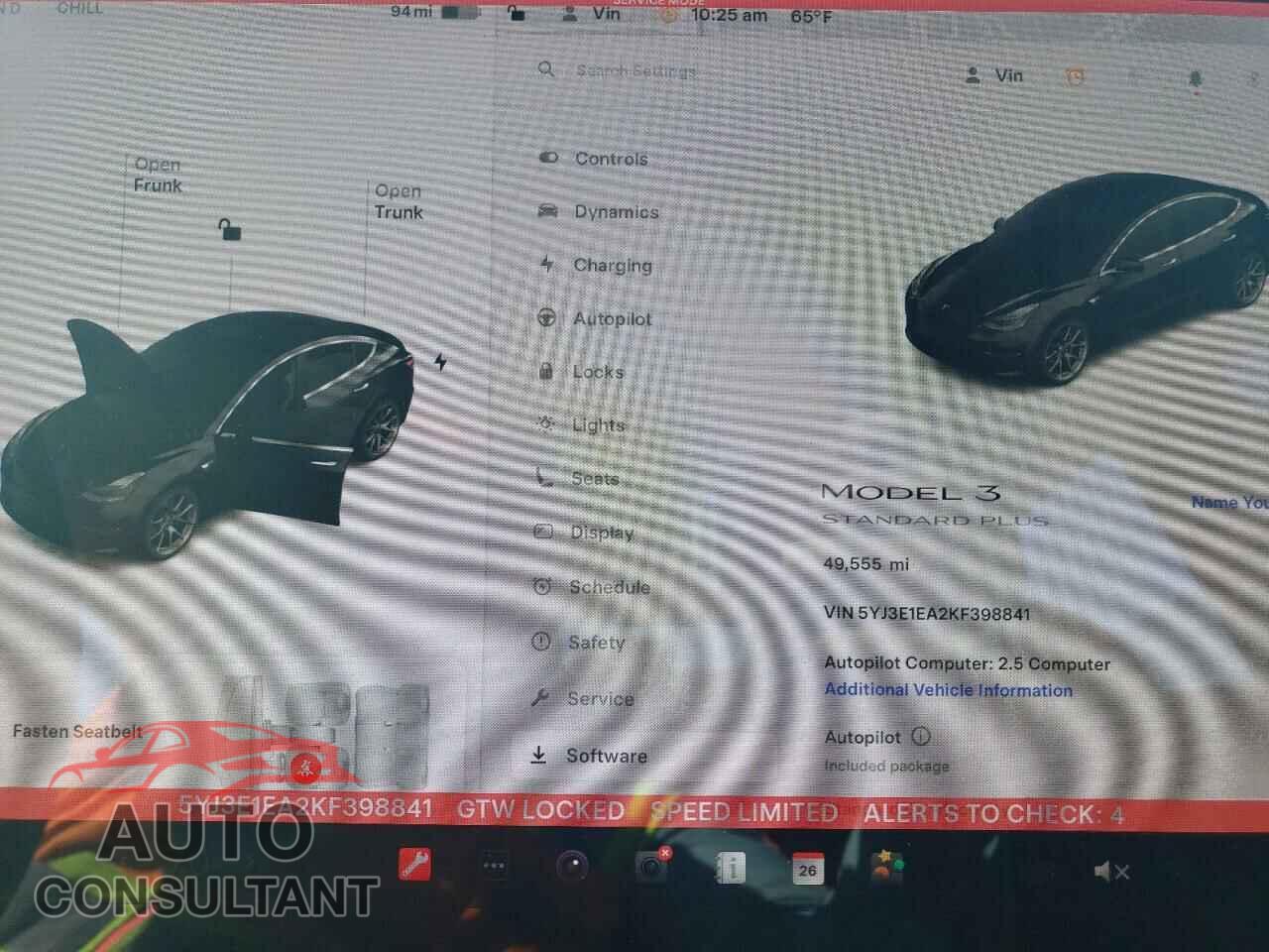 TESLA MODEL 3 2019 - 5YJ3E1EA2KF398841