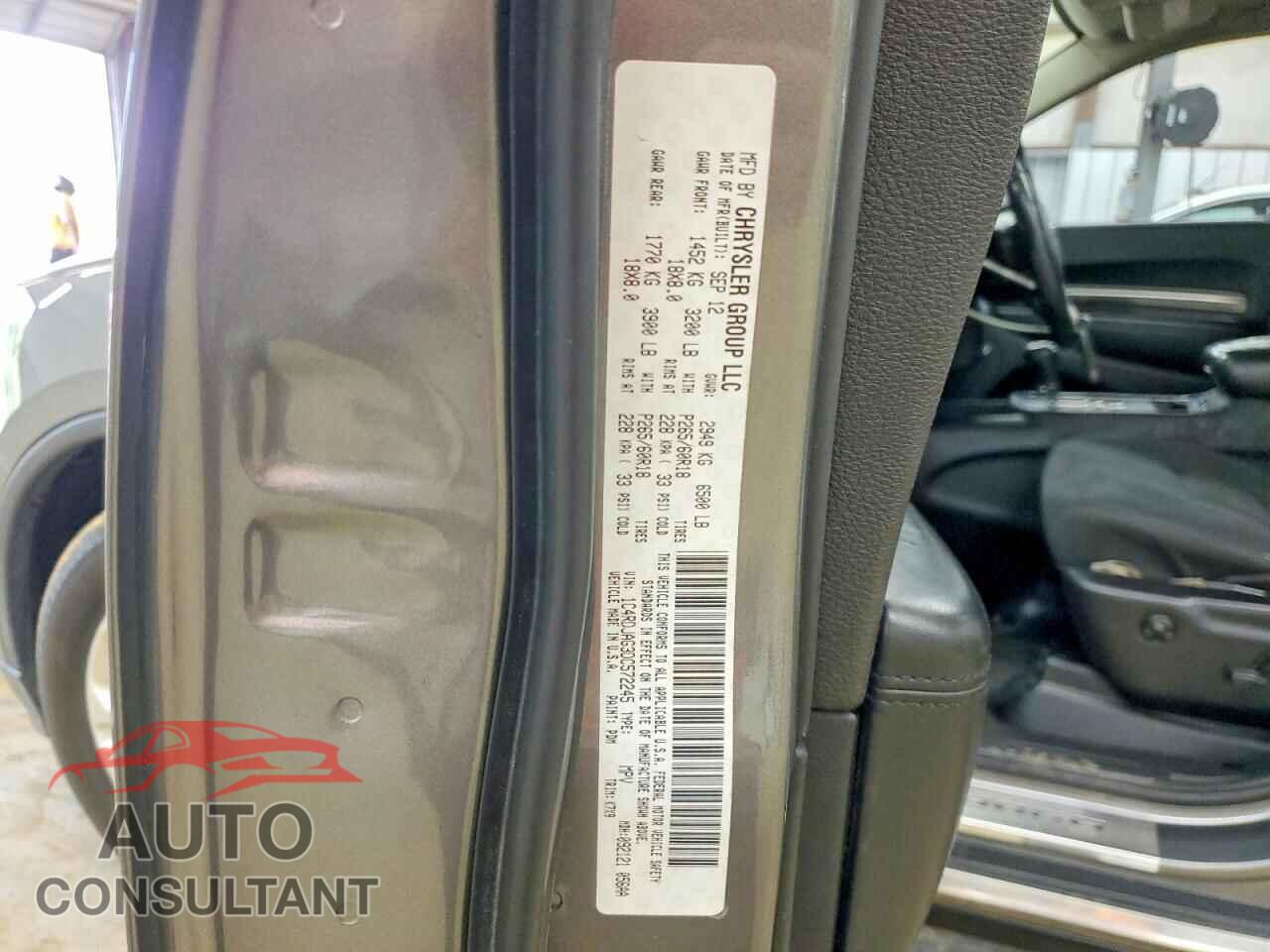 DODGE DURANGO 2013 - 1C4RDJAG3DC572245