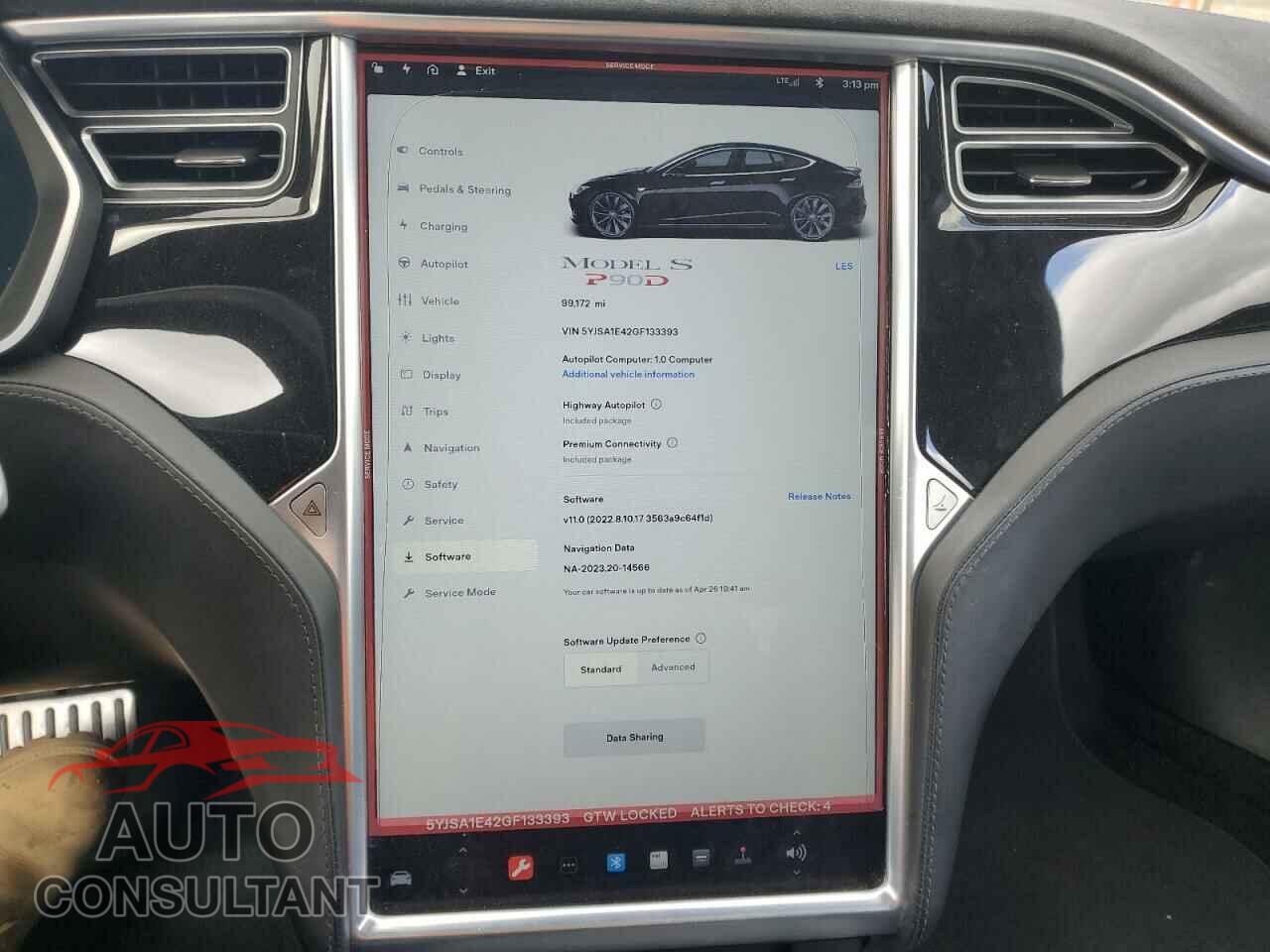 TESLA MODEL S 2016 - 5YJSA1E42GF133393