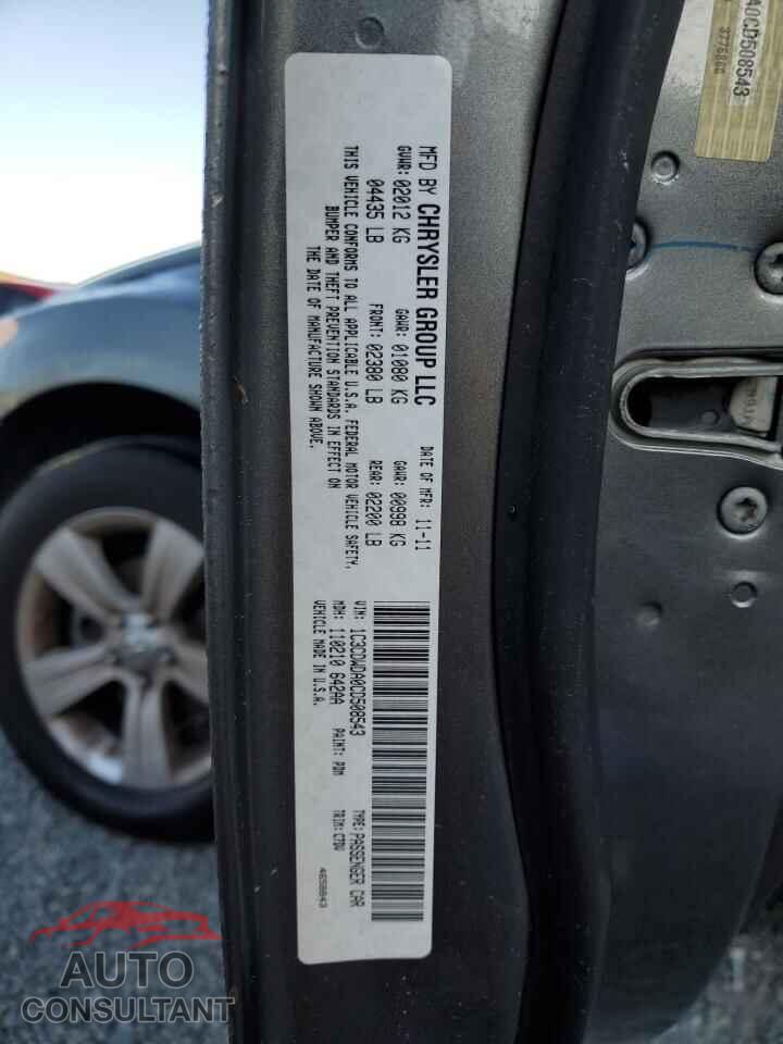 DODGE CALIBER 2012 - 1C3CDWDA0CD508543