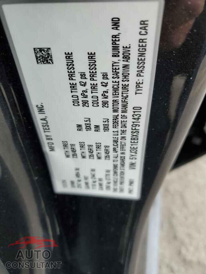 TESLA MODEL 3 2025 - 5YJ3E1EBXSF914310