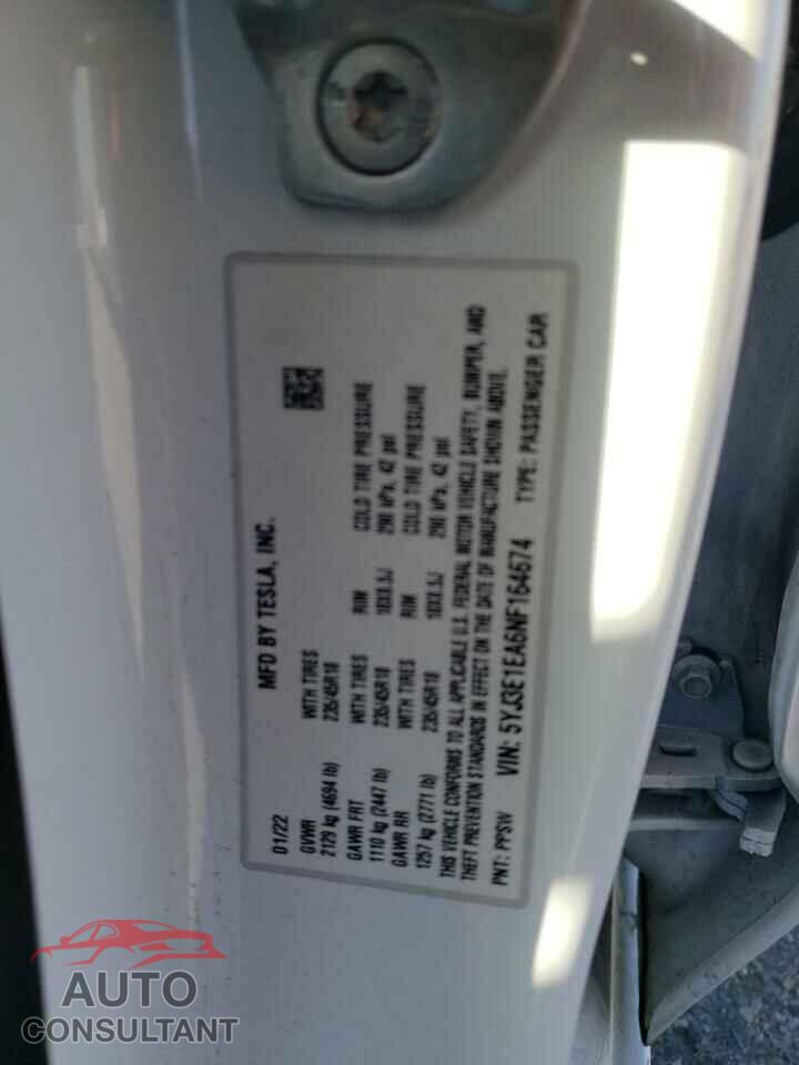TESLA MODEL 3 2022 - 5YJ3E1EA6NF164674