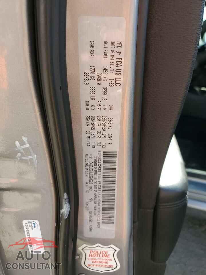 DODGE DURANGO 2020 - 1C4RDJDGXLC260322