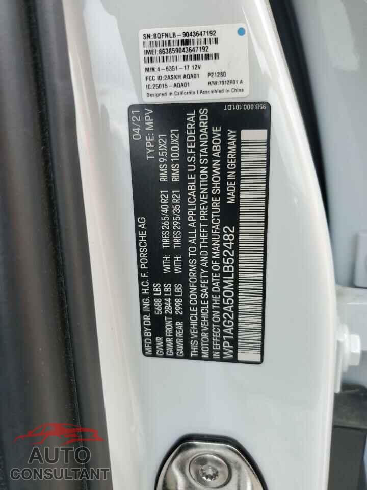 PORSCHE MACAN 2021 - WP1AG2A50MLB52482