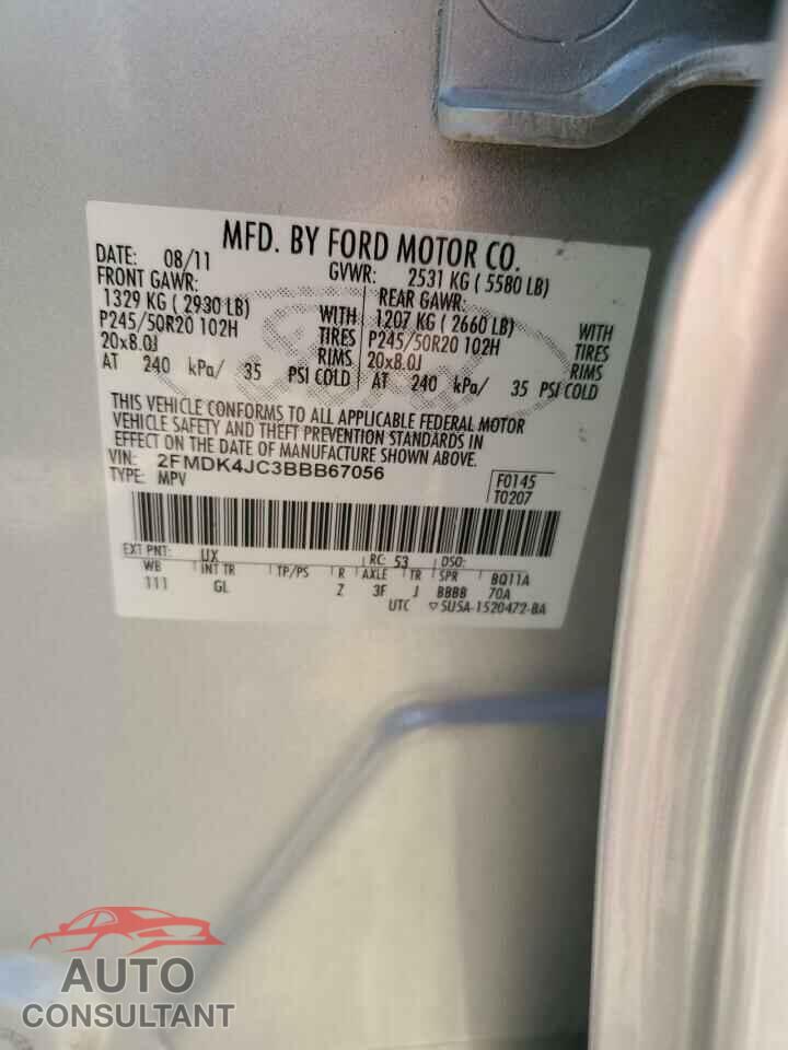 FORD EDGE 2011 - 2FMDK4JC3BBB67056