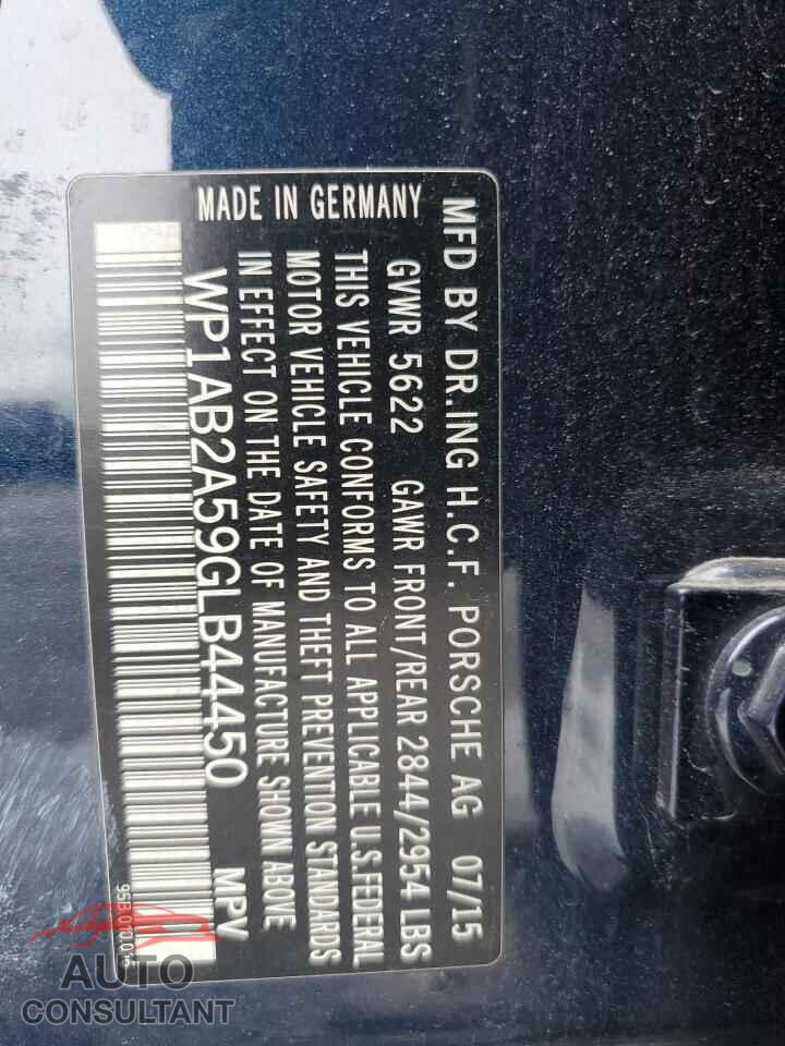 PORSCHE MACAN 2016 - WP1AB2A59GLB44450