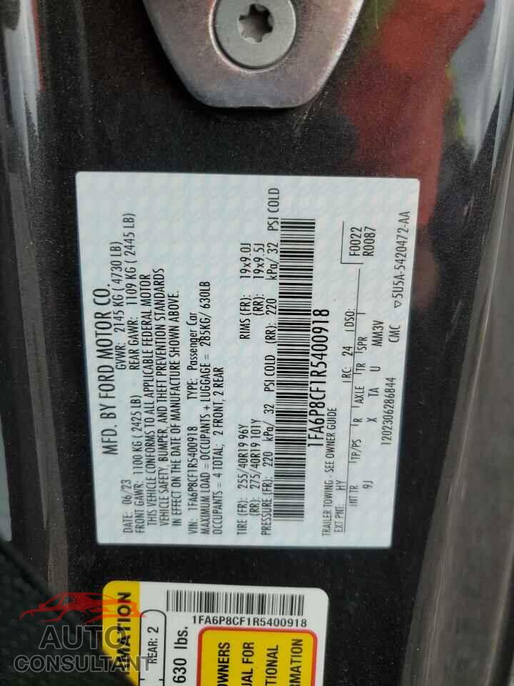 FORD MUSTANG 2024 - 1FA6P8CF1R5400918