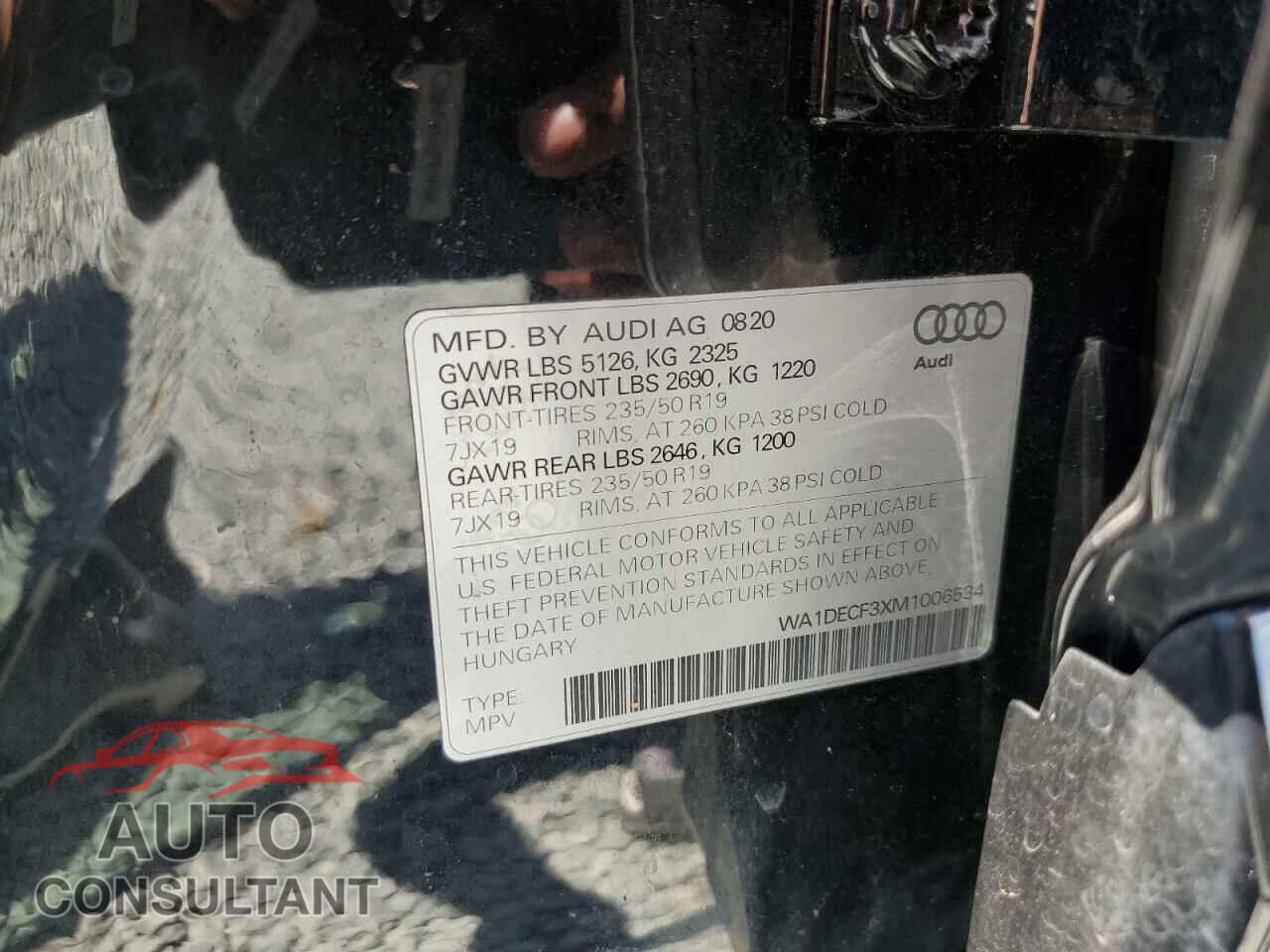 AUDI Q3 2021 - WA1DECF3XM1006534