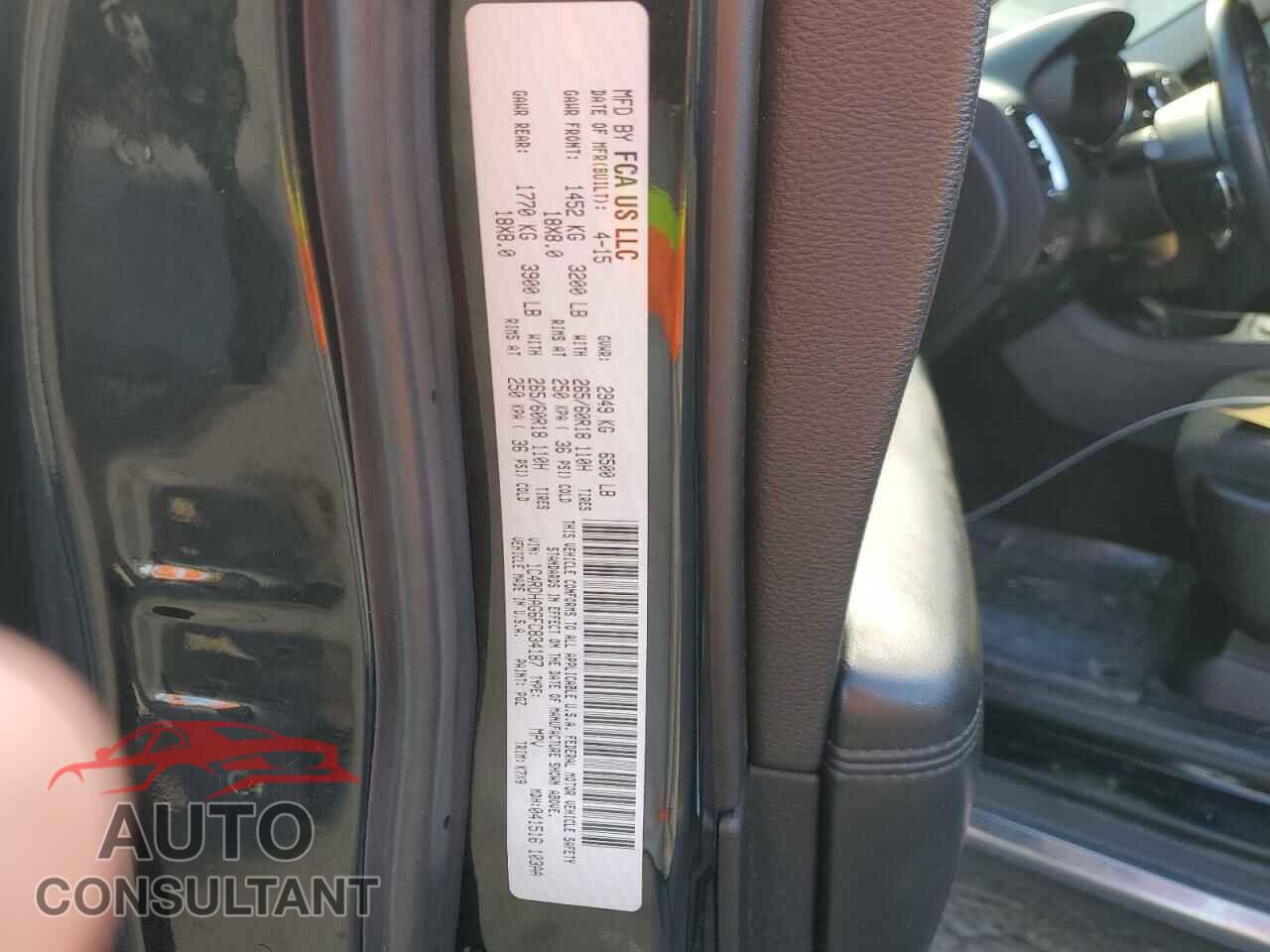 DODGE DURANGO 2015 - 1C4RDHAG6FC834187