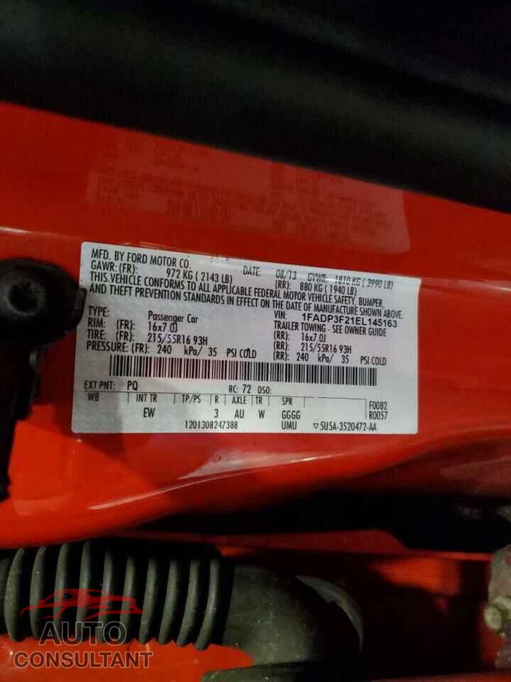 FORD FOCUS 2014 - 1FADP3F21EL145163
