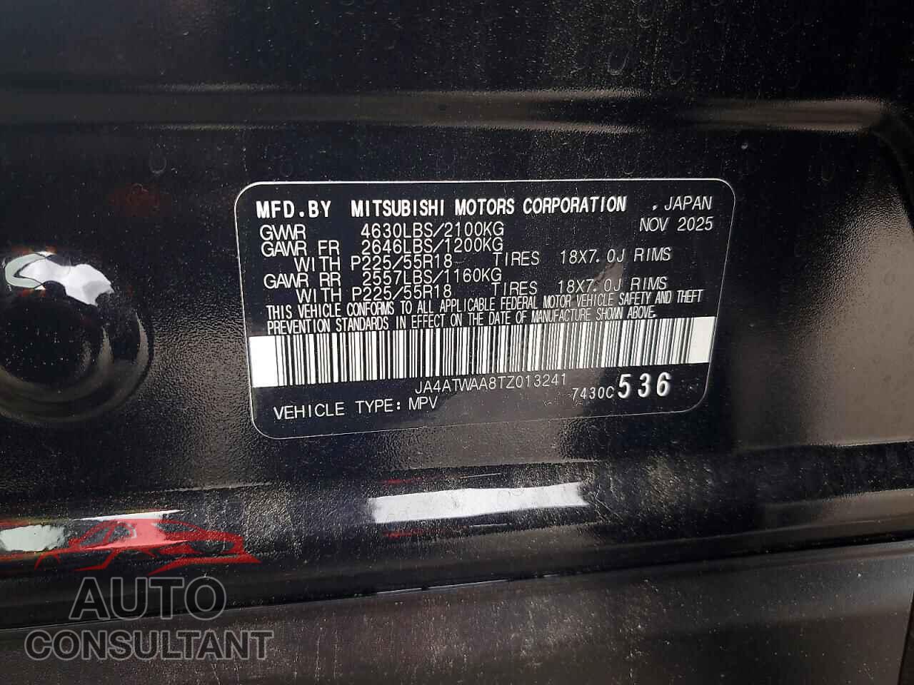 MITSUBISHI ECLIPSE 2026 - JA4ATWAA8TZ013241