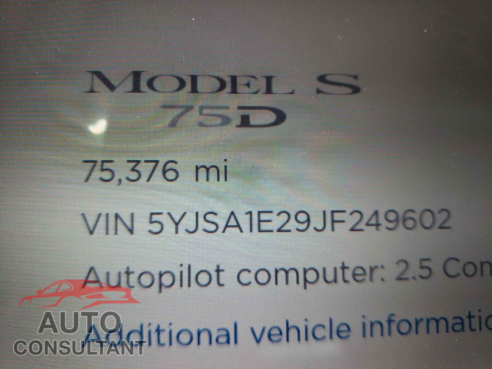 TESLA MODEL S 2018 - 5YJSA1E29JF249602