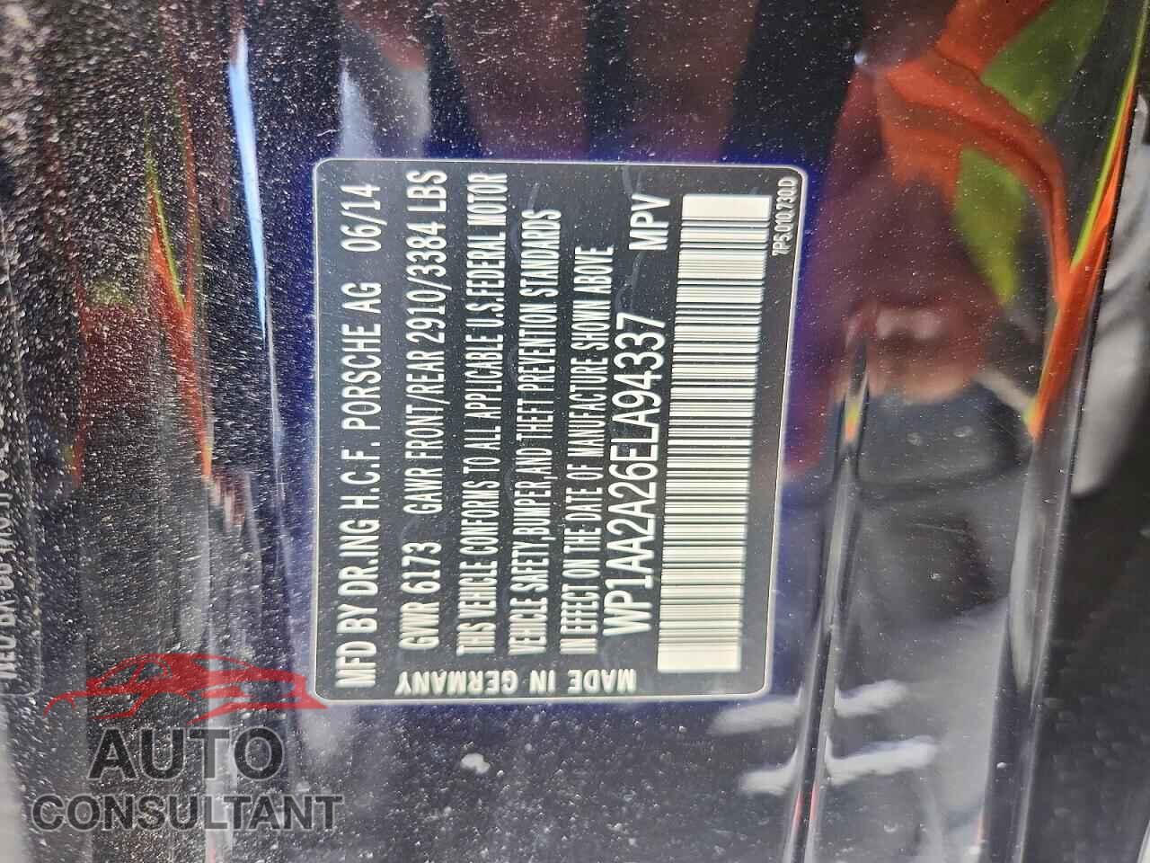 PORSCHE CAYENNE 2014 - WP1AA2A26ELA94337