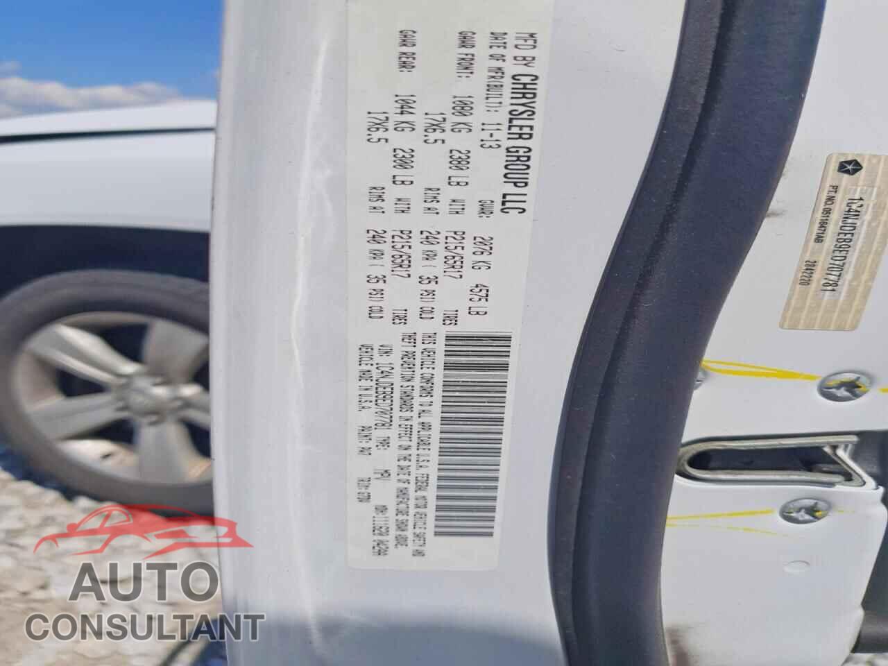 JEEP COMPASS 2014 - 1C4NJDEB9ED707781
