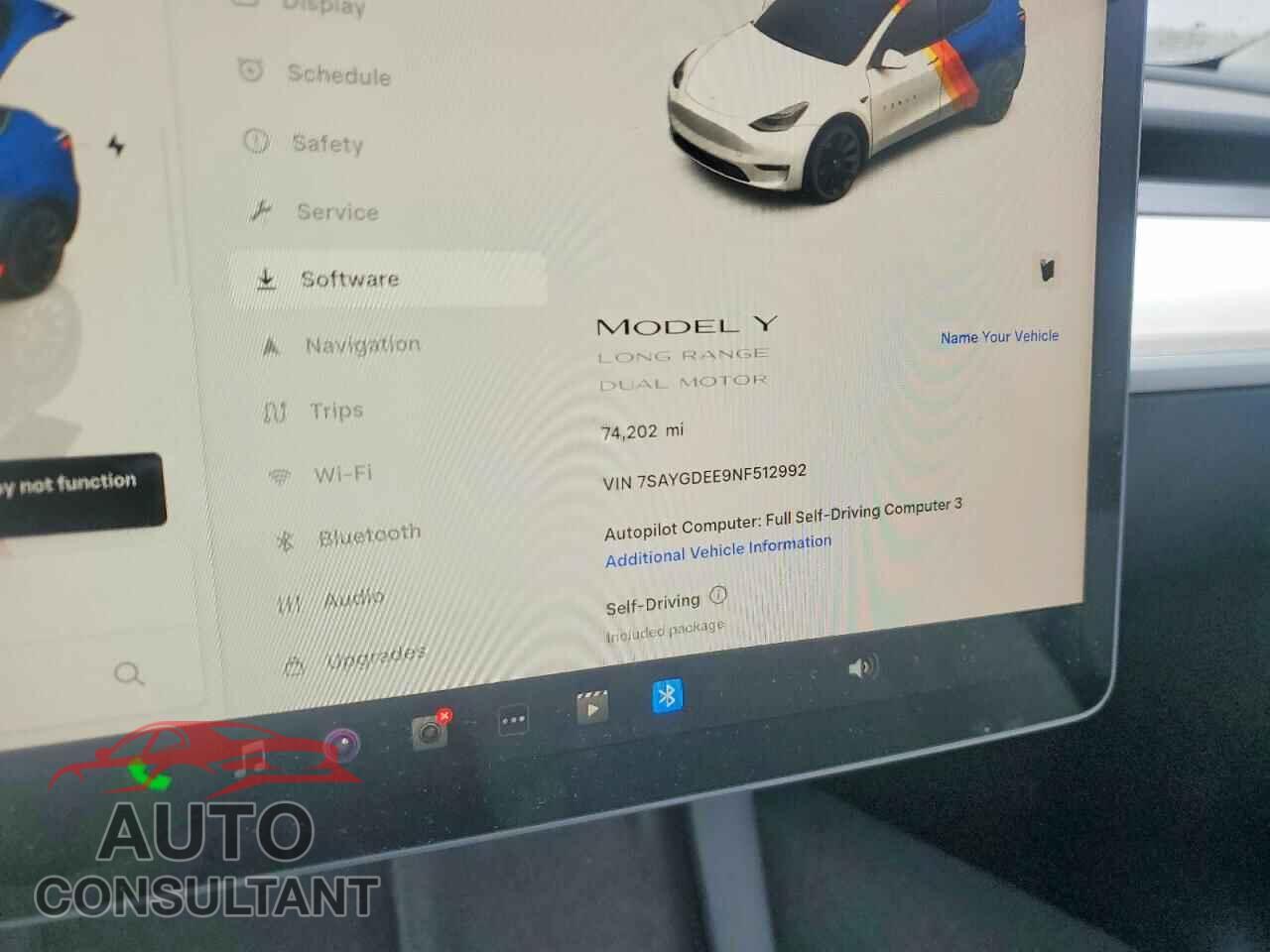TESLA MODEL Y 2022 - 7SAYGDEE9NF512992