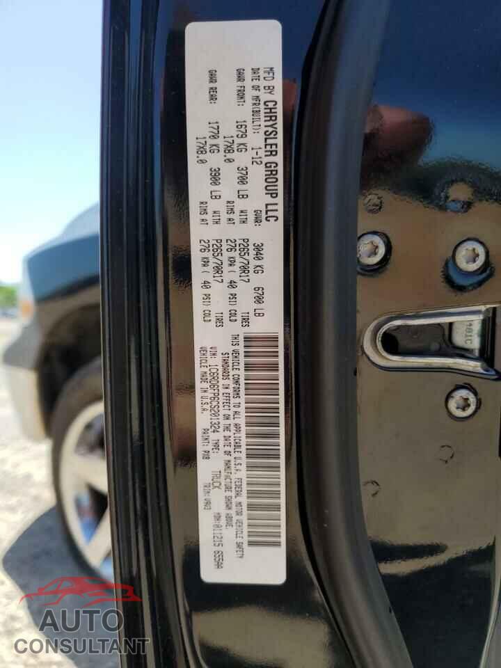 DODGE RAM 1500 2012 - 1C6RD6FP6CS201324