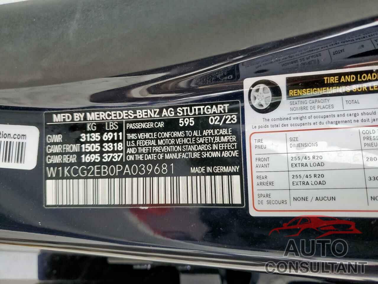 MERCEDES-BENZ EQS SEDAN 2023 - W1KCG2EB0PA039681