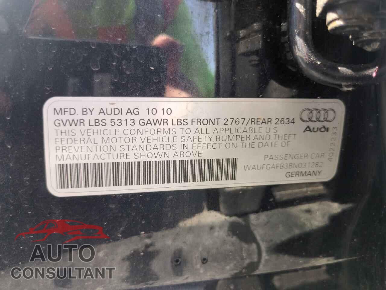 AUDI A6 2011 - WAUFGAFB3BN031282