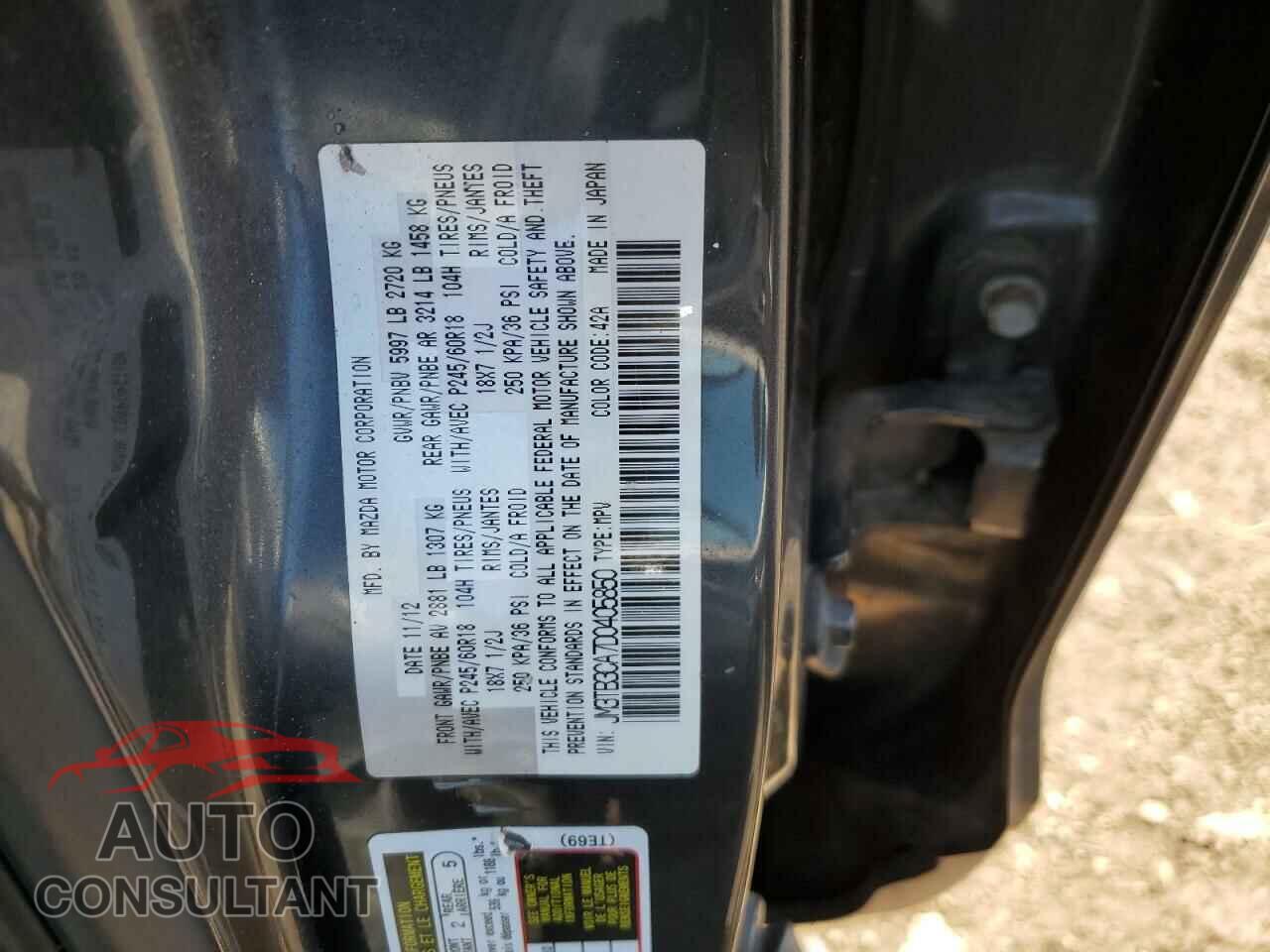 MAZDA CX-9 2013 - JM3TB3CA7D0405850