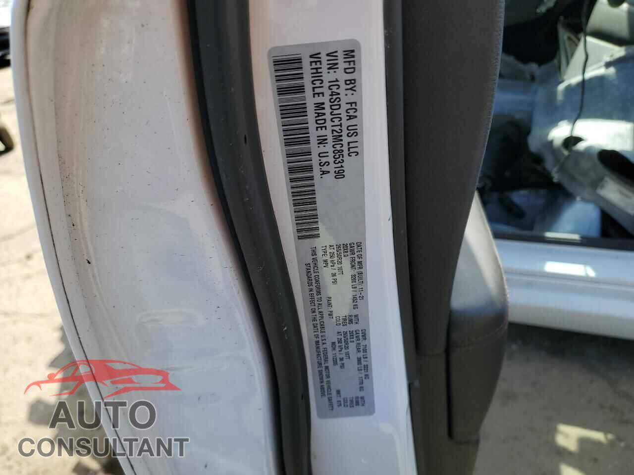 DODGE DURANGO 2021 - 1C4SDJCT2MC853190