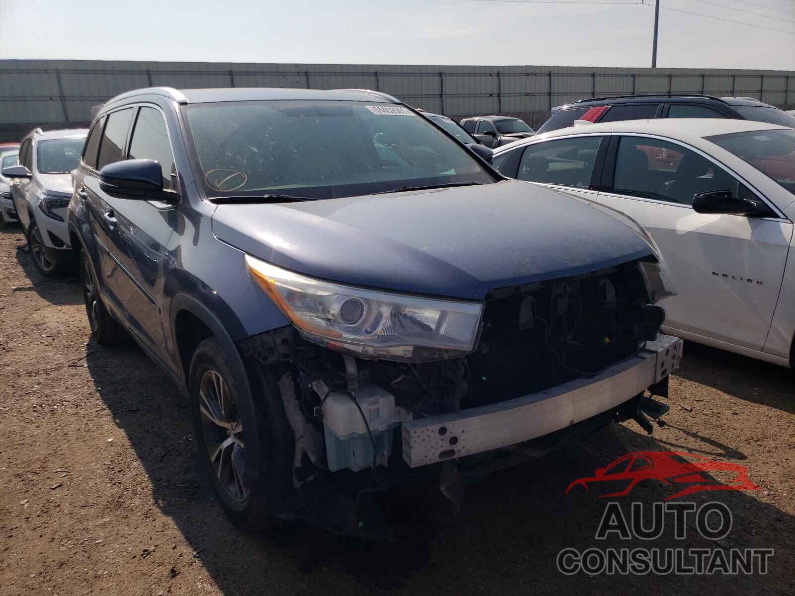 TOYOTA HIGHLANDER 2016 - 5TDKKRFHXGS153237
