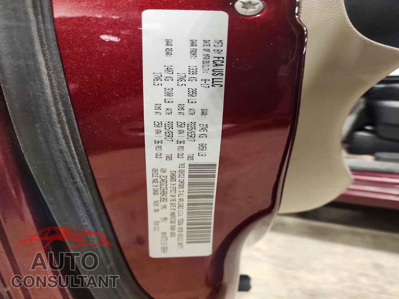 DODGE CARAVAN 2017 - 2C4RDGCG5HR841892