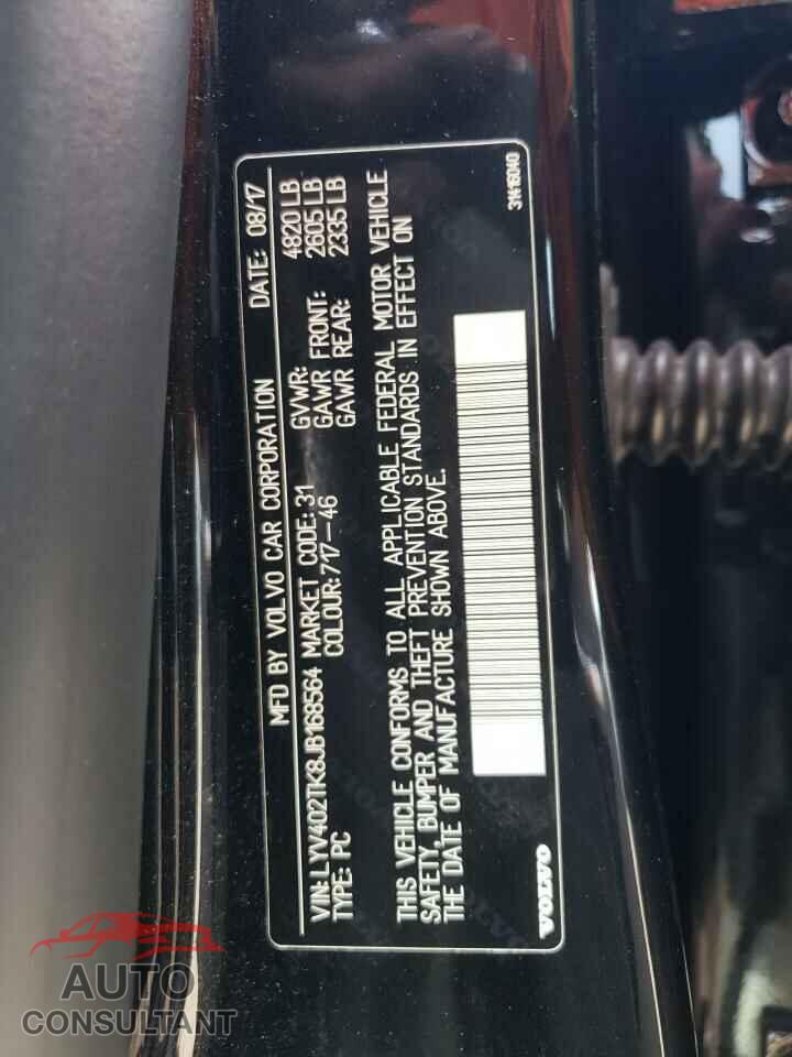 VOLVO S60 2018 - LYV402TK8JB168564