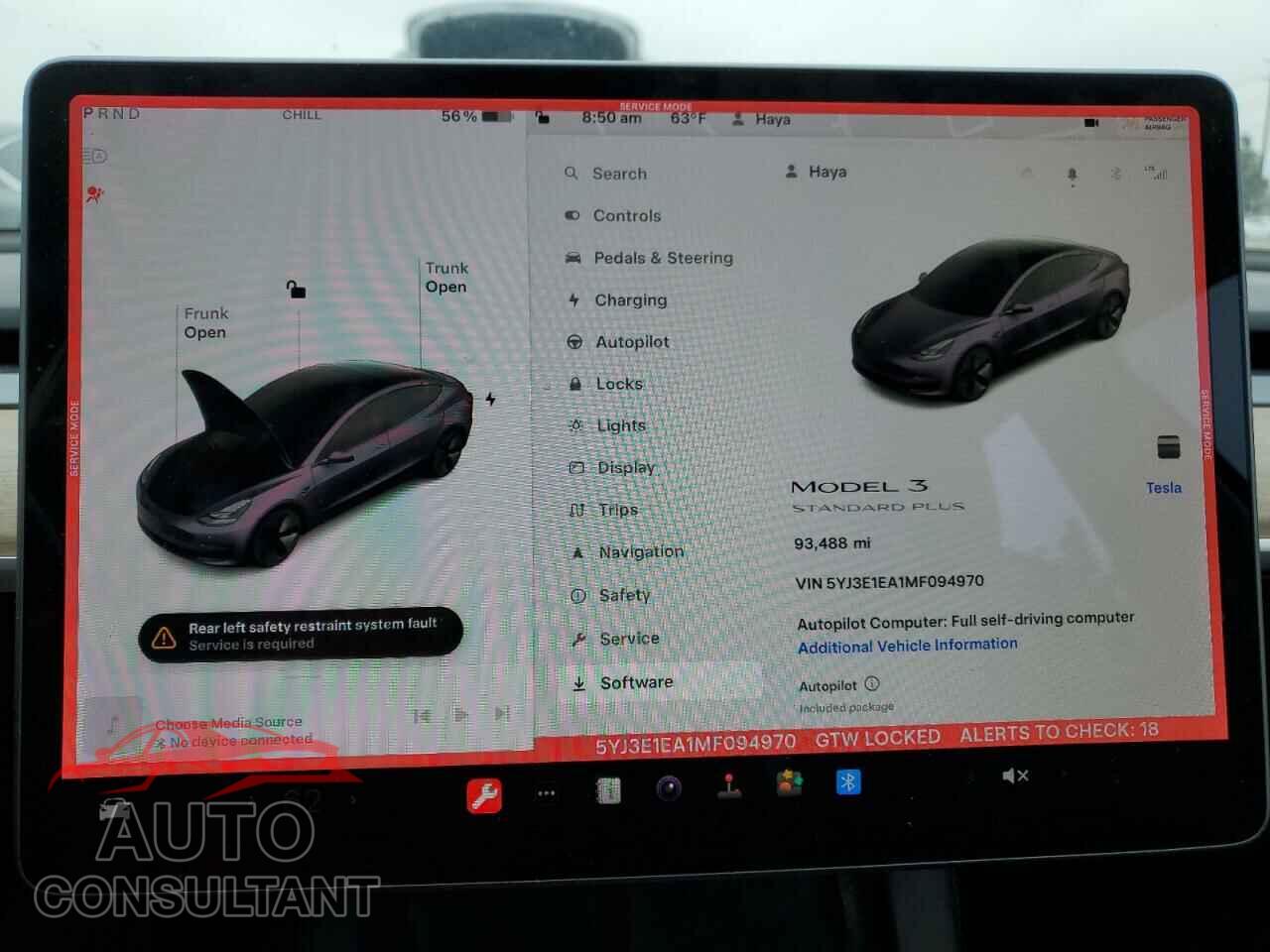 TESLA MODEL 3 2021 - 5YJ3E1EA1MF094970