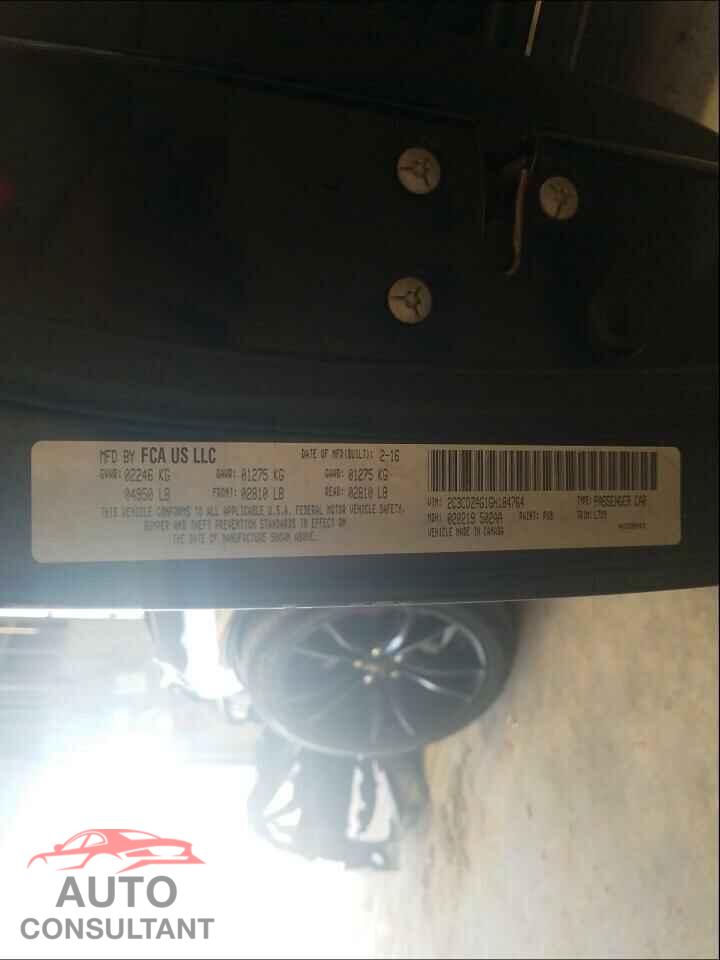 DODGE CHALLENGER 2016 - 2C3CDZAG1GH184764