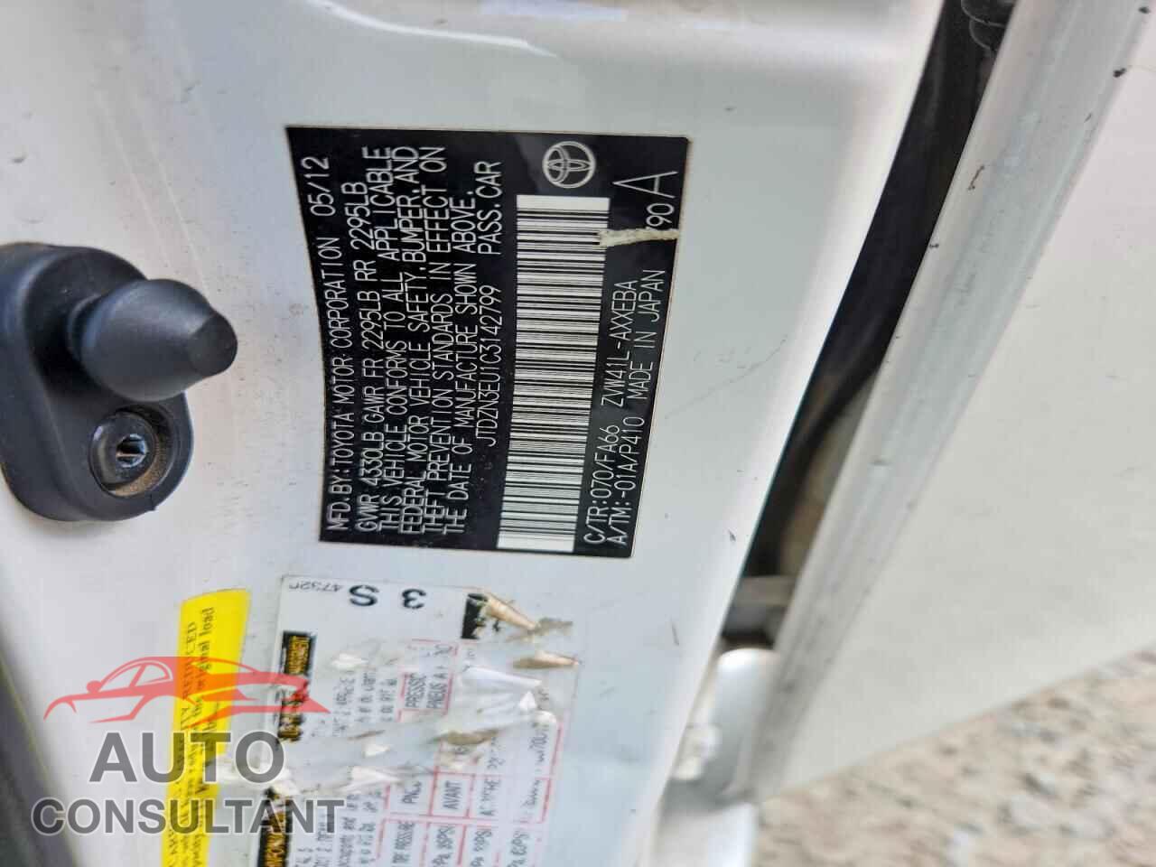TOYOTA PRIUS 2012 - JTDZN3EU1C3142799