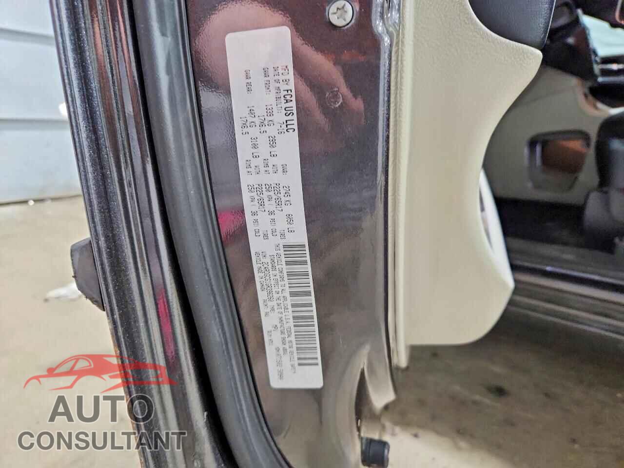 DODGE CARAVAN 2016 - 2C4RDGCG1GR396260