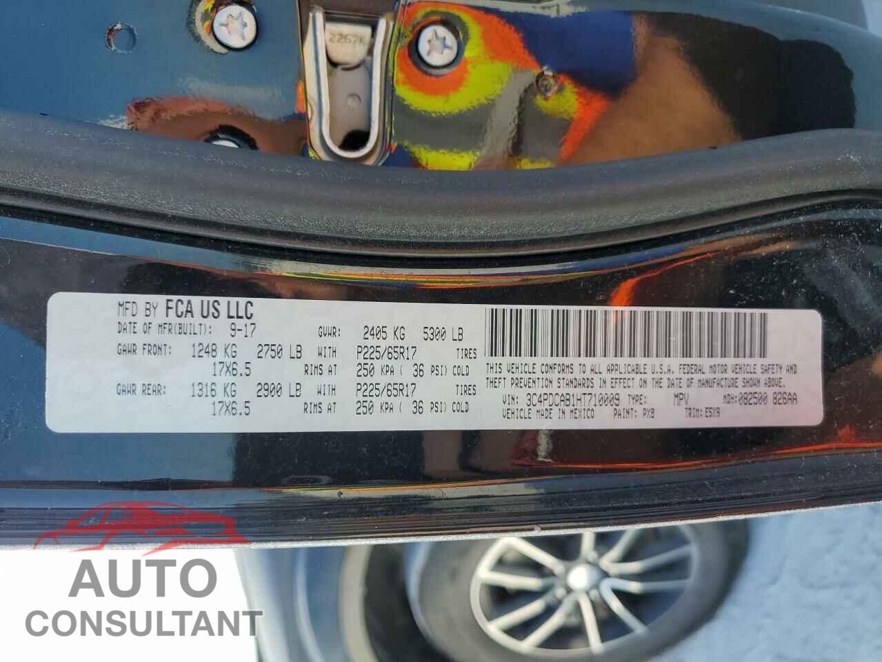 DODGE JOURNEY 2017 - 3C4PDCAB1HT710009