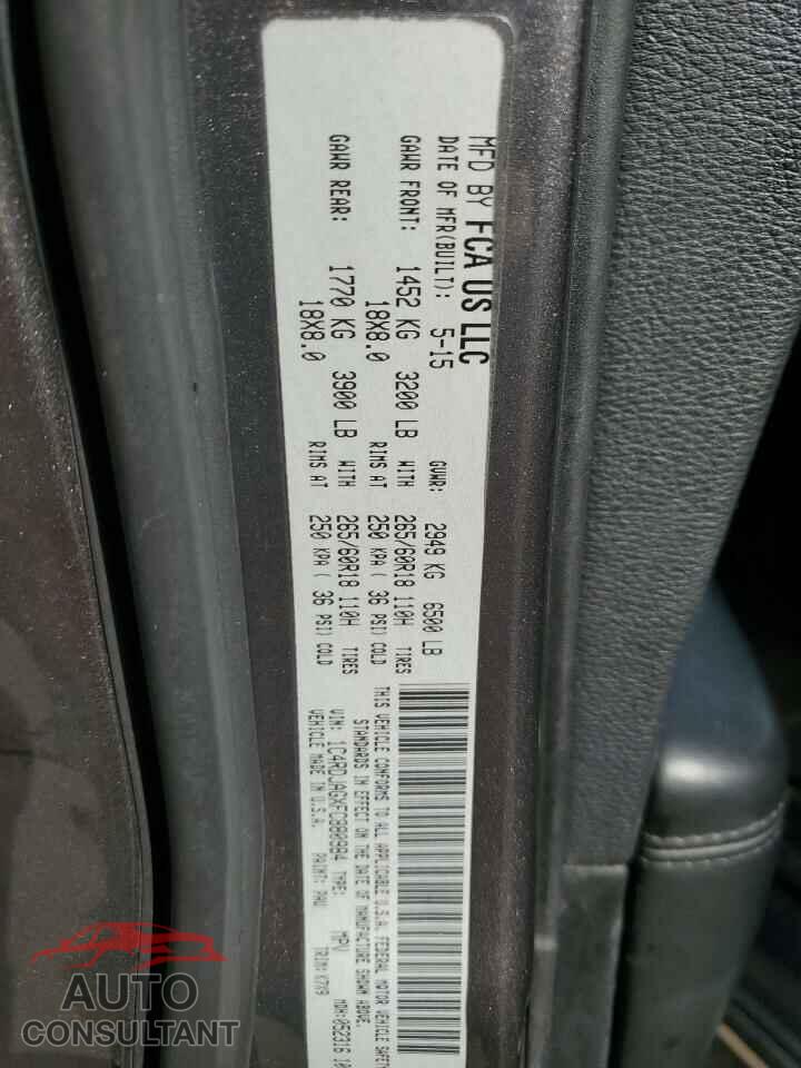 DODGE DURANGO 2015 - 1C4RDJAGXFC880984