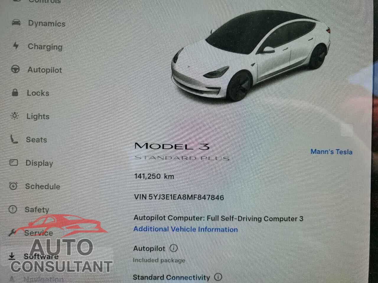 TESLA MODEL 3 2021 - 5YJ3E1EA8MF847846
