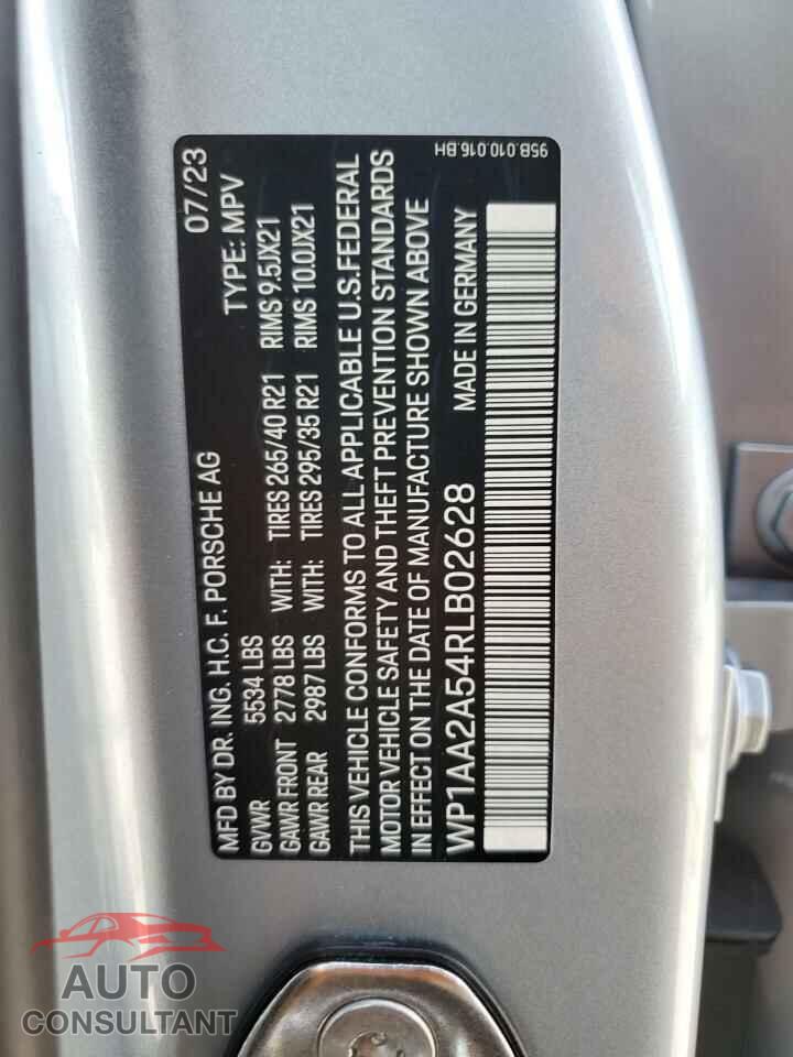 PORSCHE MACAN BASE 2024 - WP1AA2A54RLB02628