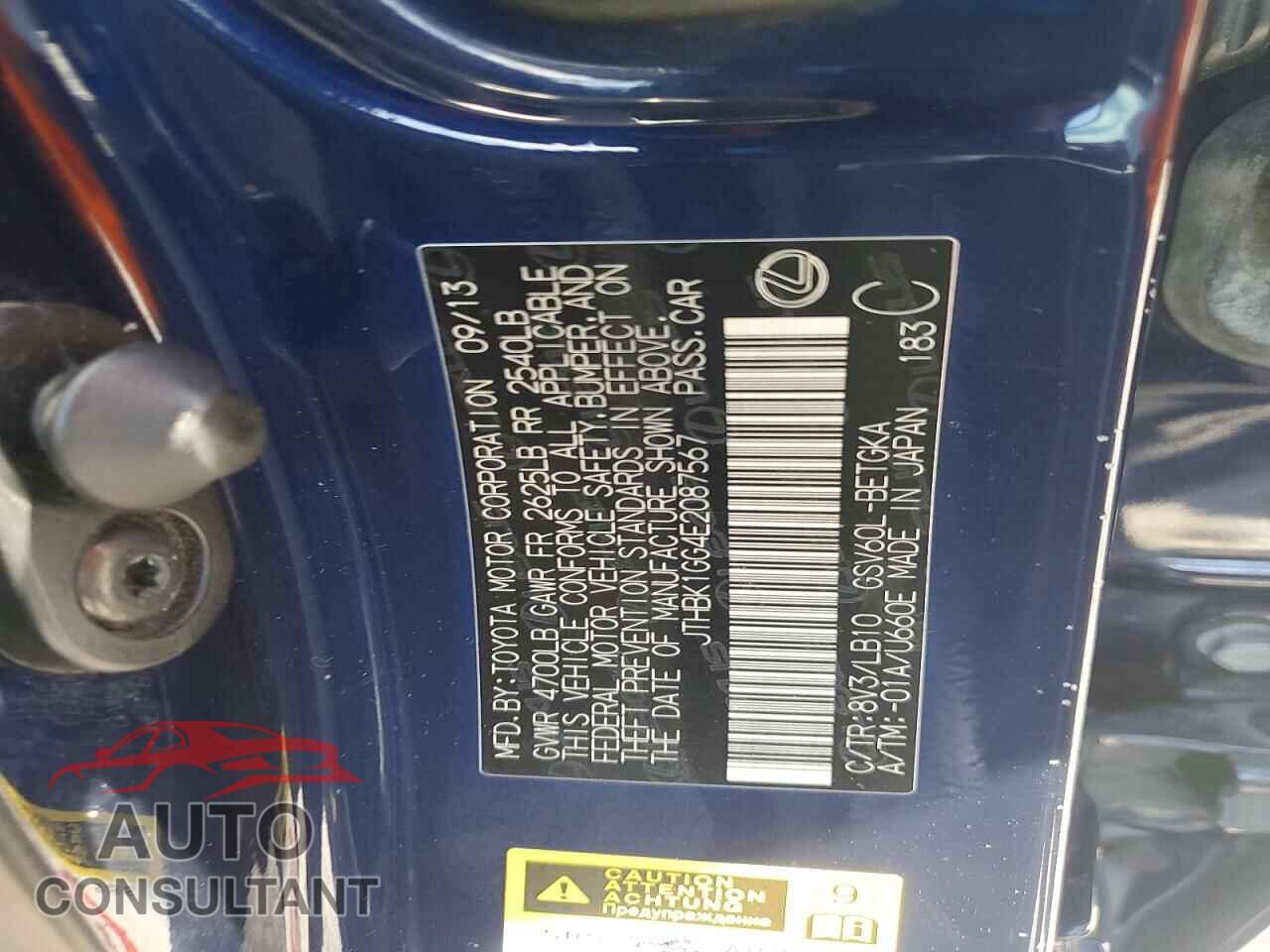 LEXUS ES350 2014 - JTHBK1GG4E2087567