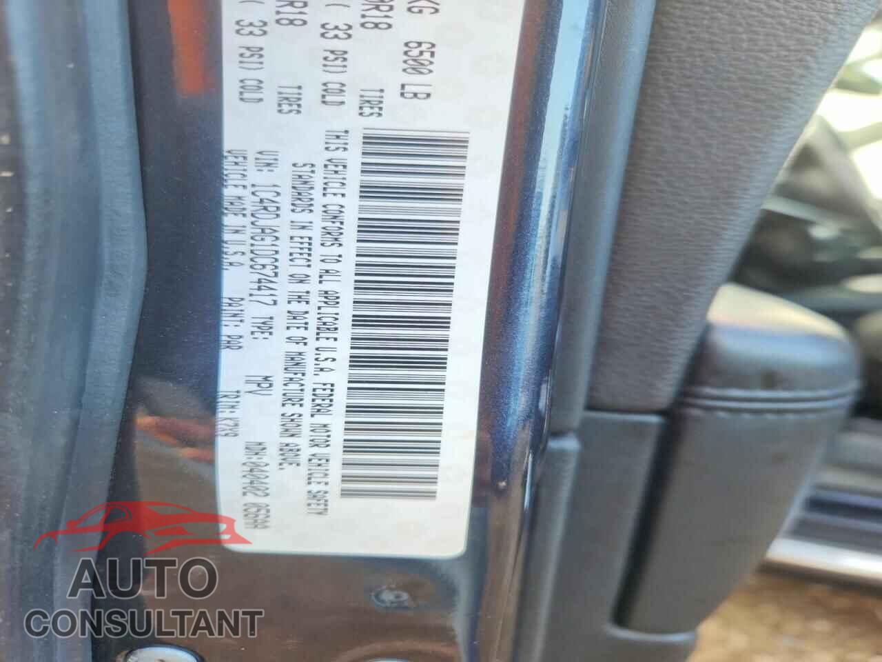 DODGE DURANGO 2013 - 1C4RDJAG1DC674417
