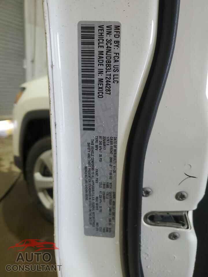 JEEP COMPASS 2020 - 3C4NJDBB3LT244287