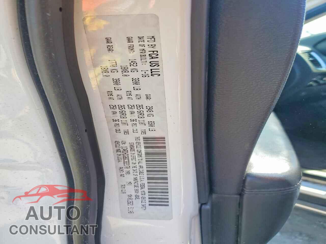 DODGE DURANGO 2016 - 1C4RDHDG8GC322170