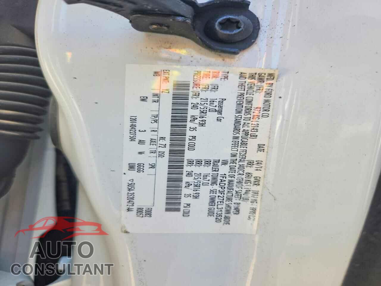FORD FOCUS 2014 - 1FADP3F27EL313520