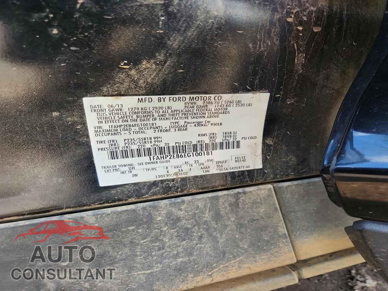 FORD TAURUS 2014 - 1FAHP2E86EG100181