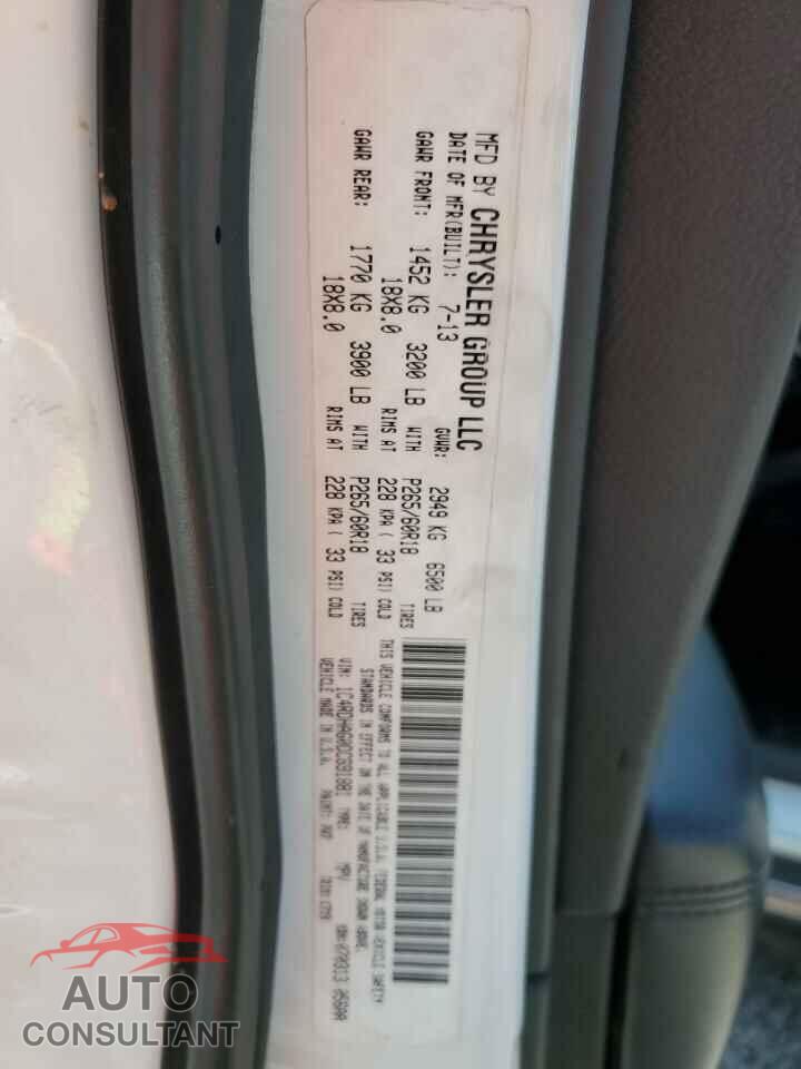 DODGE DURANGO 2013 - 1C4RDHAG0DC691881