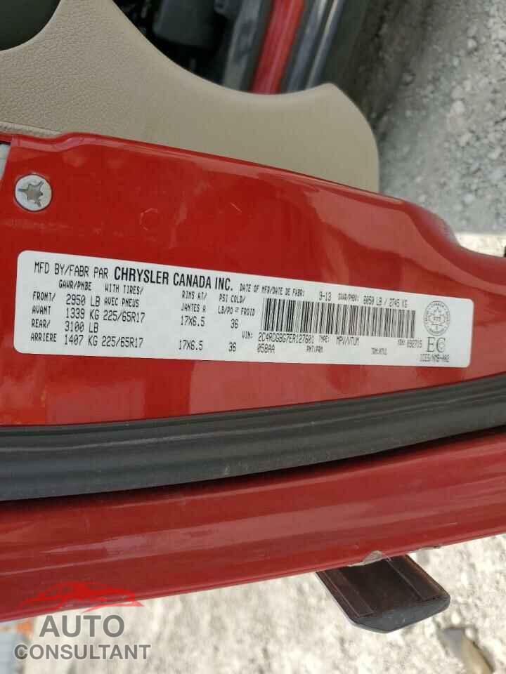 DODGE CARAVAN 2014 - 2C4RDGBG7ER127601