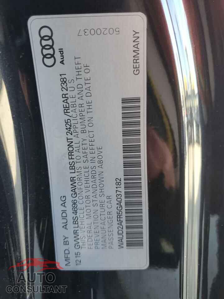 AUDI A5 2016 - WAUD2AFR5GA037182