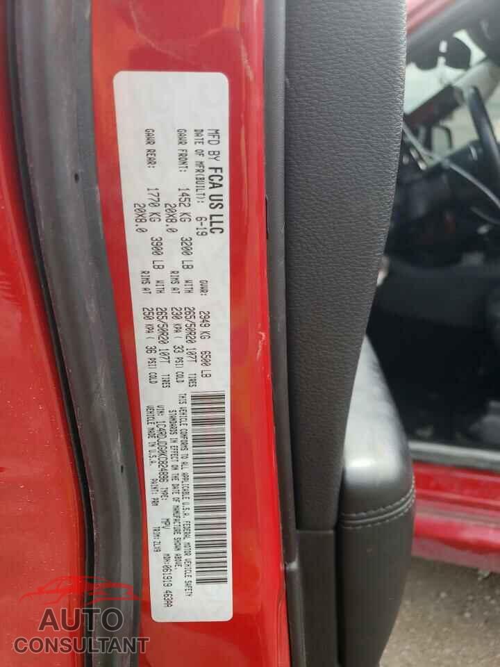 DODGE DURANGO 2019 - 1C4RDJDG0KC824896