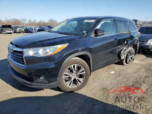 TOYOTA HIGHLANDER 2016 - 5TDJKRFH8GS503122