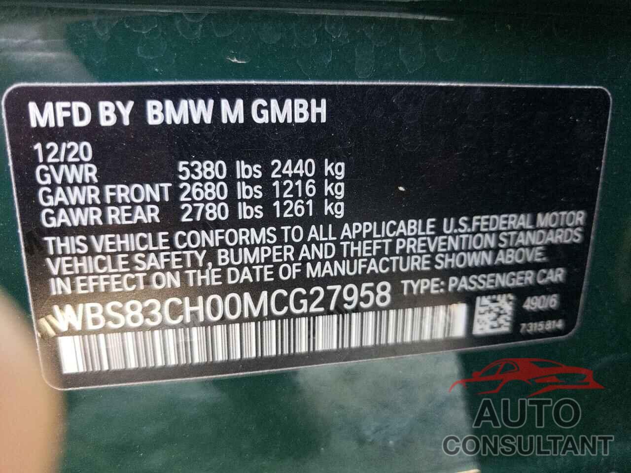 BMW M5 2021 - WBS83CH00MCG27958