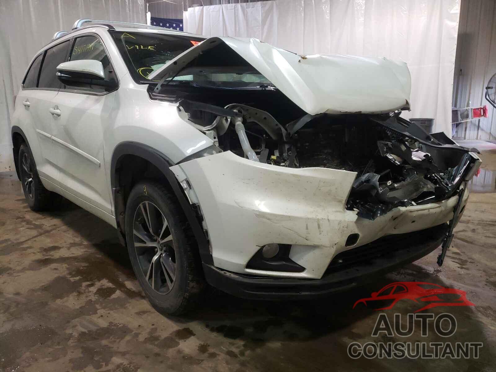 TOYOTA HIGHLANDER 2016 - 5TDJKRFH3GS255989
